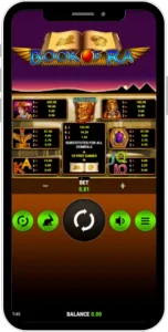 Book of Ra mobile playtable